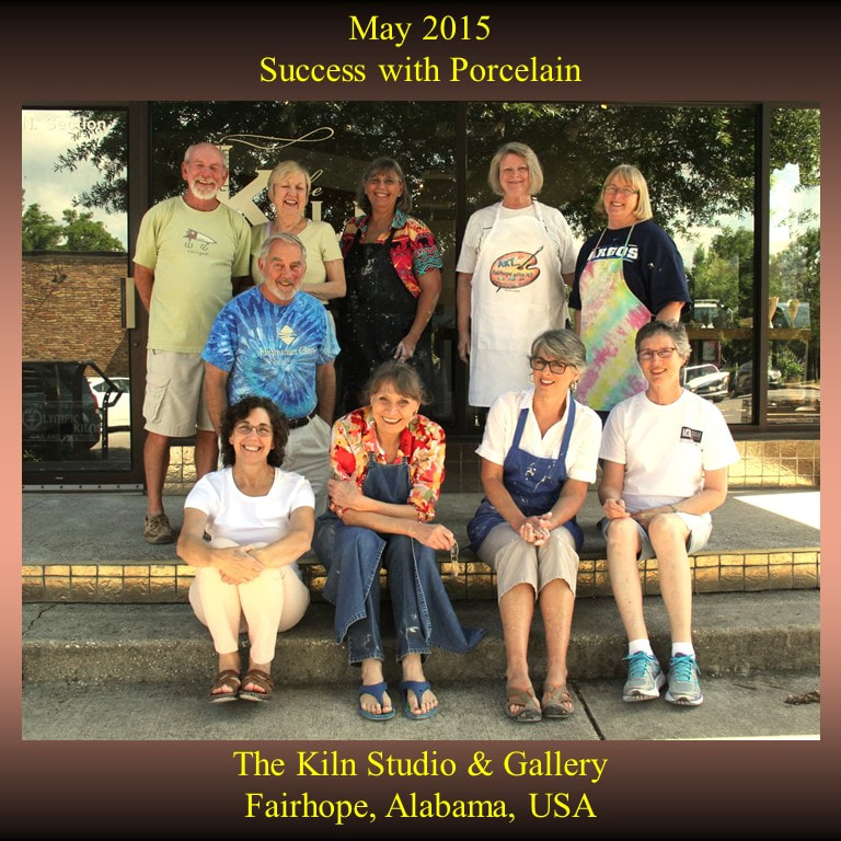 Antoinette Badenhorst presented an Understanding porcelain workshop at The Kiln Studio & Gallery in Fairhope, Alabama in May 2015. Potters learned how to control the Diva of clay (porcelain) for wheel throwing and hand building clay projects that were included in the hands-on class.