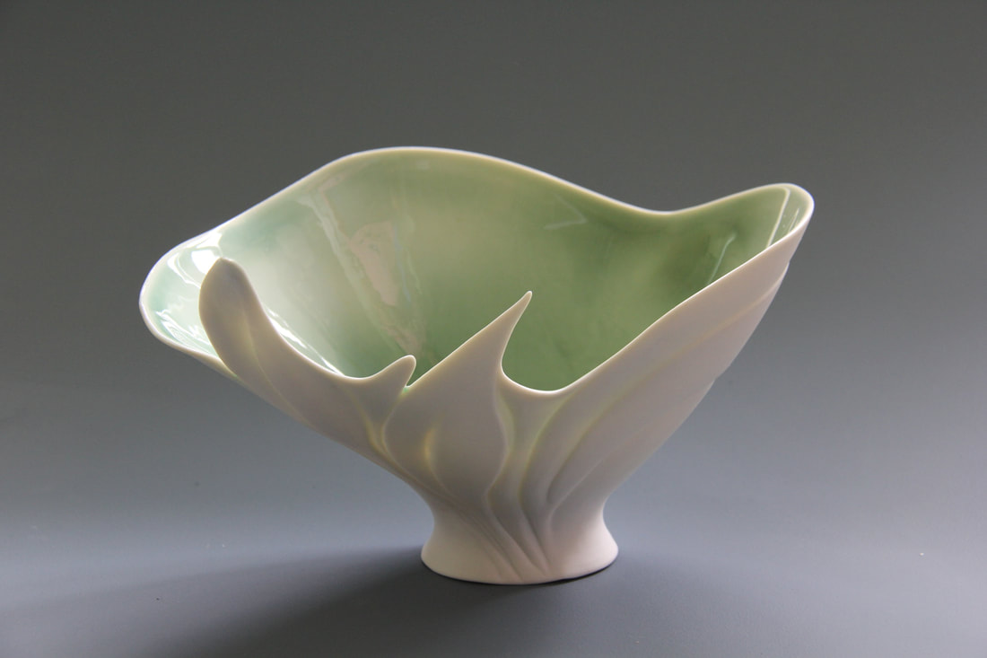 Handmade Coil Vase with Black Matte Glaze 1990's